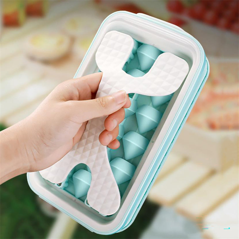 2in1 Portable Silicone Ice Cube Mold