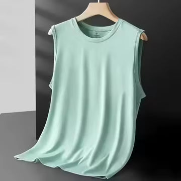 Men's Ice Silk Mesh Vest Lightweight Sports Summer Wear Sleeveless T-