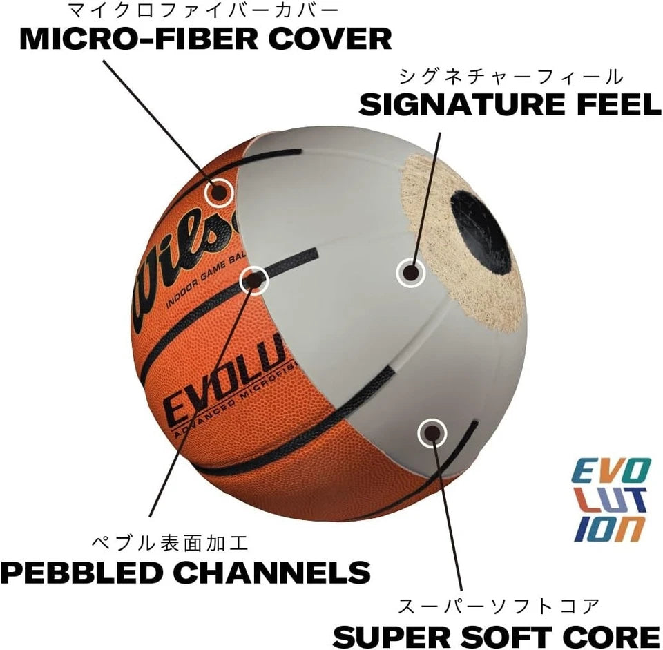 Wilson Evolution Basketball 29.5” Official Indoor Game Ball Black Composite Leat