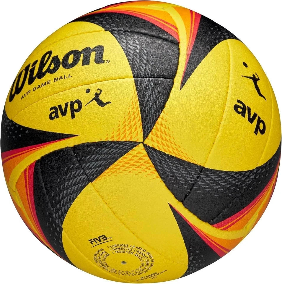 Wilson AVP OPTX Official Beach Volleyball – Tour Match Game Ball Black/Yellow